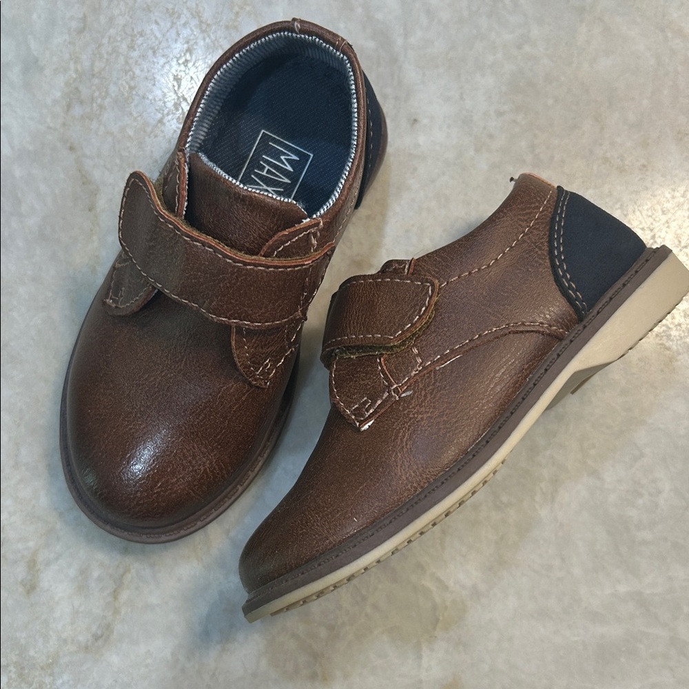 Man made leather Brown boys Dress Shoes